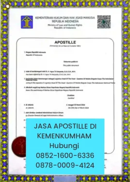 JASA APOSTILLE DI KEMENKUMHAM