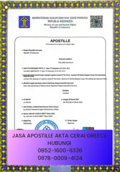 APOSTILLE AKTA CERAI TUJUAN GREECE